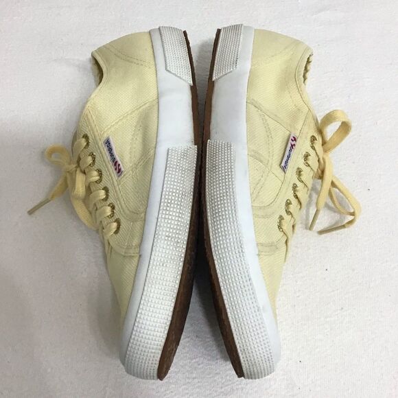 SUPERGA Yellow Classic Sneakers Good Condition Size 10 Unisex - Picture 3 of 9